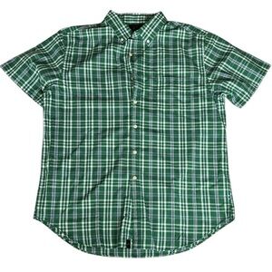 Narragansett Traders Men’s Plaid Short Sleeve Button Down Shirt Cotton XL